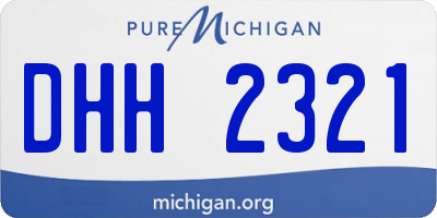 MI license plate DHH2321