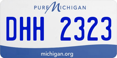 MI license plate DHH2323