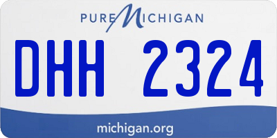 MI license plate DHH2324