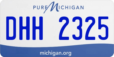 MI license plate DHH2325