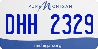 MI license plate DHH2329