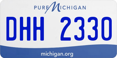 MI license plate DHH2330