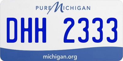 MI license plate DHH2333