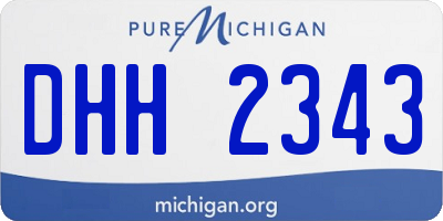 MI license plate DHH2343