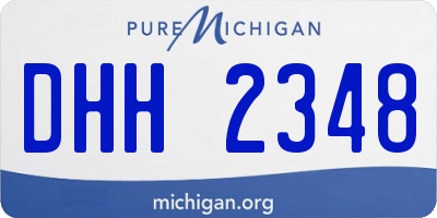 MI license plate DHH2348