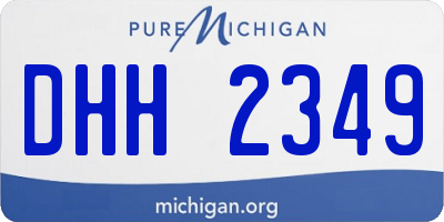 MI license plate DHH2349