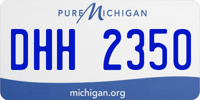 MI license plate DHH2350