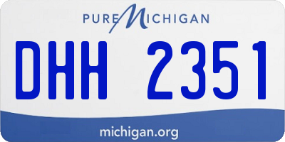 MI license plate DHH2351