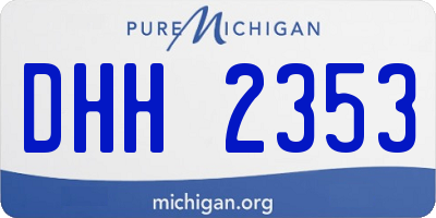 MI license plate DHH2353