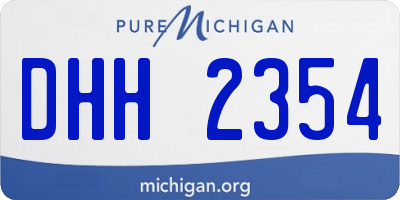 MI license plate DHH2354