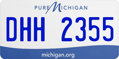 MI license plate DHH2355
