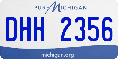 MI license plate DHH2356