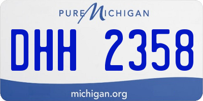 MI license plate DHH2358