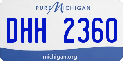 MI license plate DHH2360