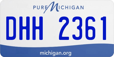 MI license plate DHH2361