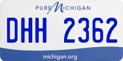 MI license plate DHH2362