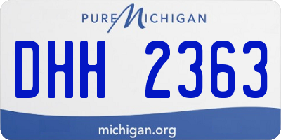 MI license plate DHH2363