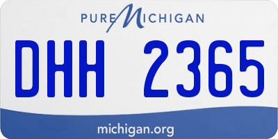 MI license plate DHH2365