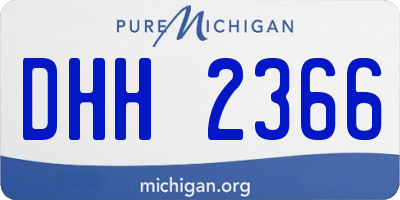 MI license plate DHH2366