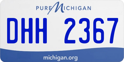 MI license plate DHH2367