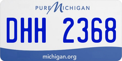 MI license plate DHH2368
