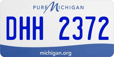 MI license plate DHH2372