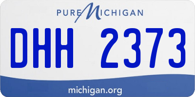 MI license plate DHH2373