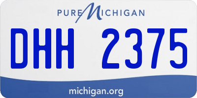 MI license plate DHH2375