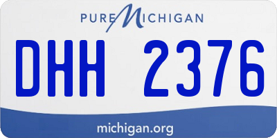 MI license plate DHH2376