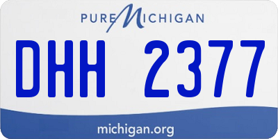 MI license plate DHH2377