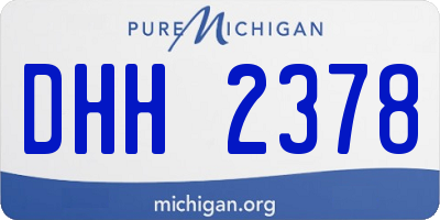 MI license plate DHH2378