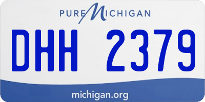 MI license plate DHH2379
