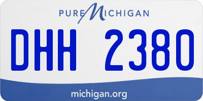MI license plate DHH2380
