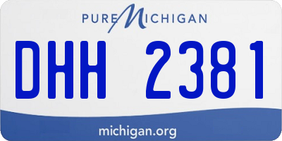 MI license plate DHH2381