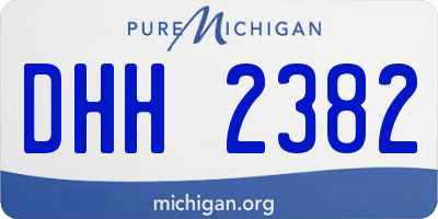 MI license plate DHH2382