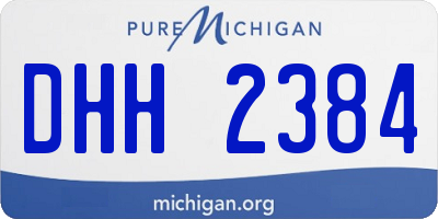 MI license plate DHH2384