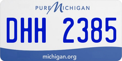 MI license plate DHH2385