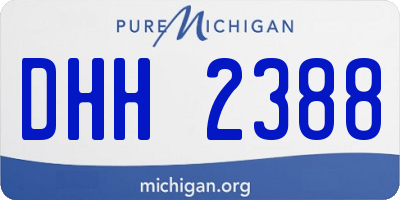 MI license plate DHH2388