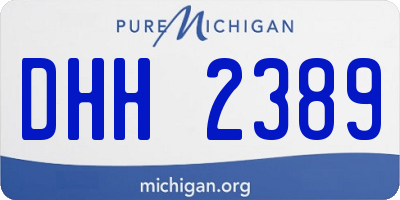 MI license plate DHH2389