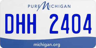 MI license plate DHH2404