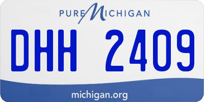 MI license plate DHH2409