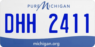 MI license plate DHH2411