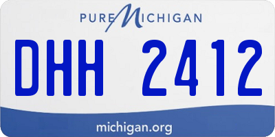 MI license plate DHH2412