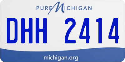 MI license plate DHH2414