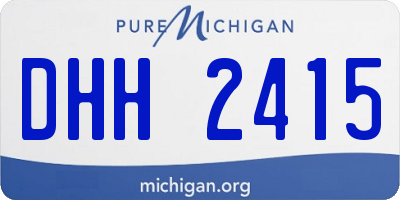 MI license plate DHH2415