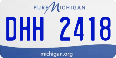 MI license plate DHH2418