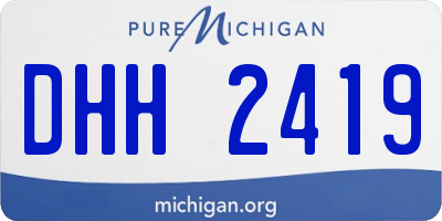 MI license plate DHH2419