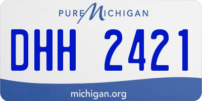 MI license plate DHH2421