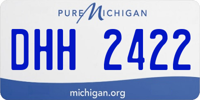 MI license plate DHH2422