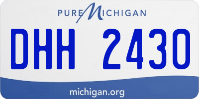 MI license plate DHH2430